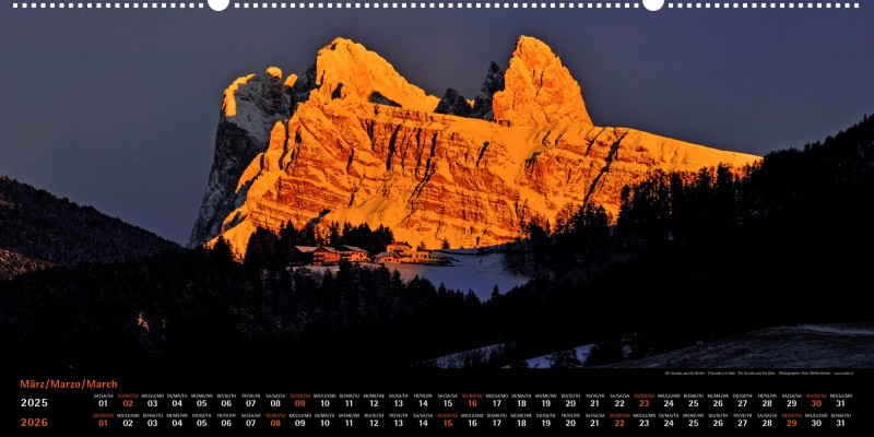 Dolomiten Panoramakalender 2025-26