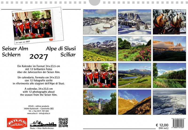 Seiser Alm-Schlern / Sciliar-Alpe di Siusi 2027 