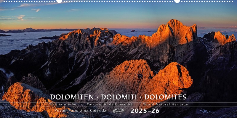 Dolomiten Panoramakalender 2025-26 - 50 % SKONTO 